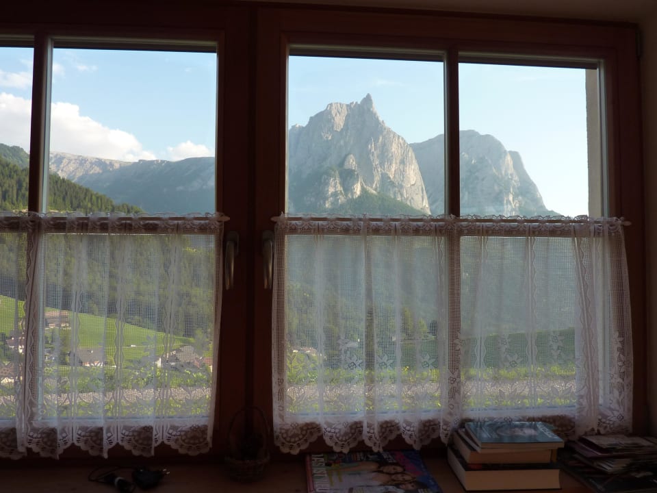 Ausblick aus dem Küchenfenster Bauernhof Ronsol Hof