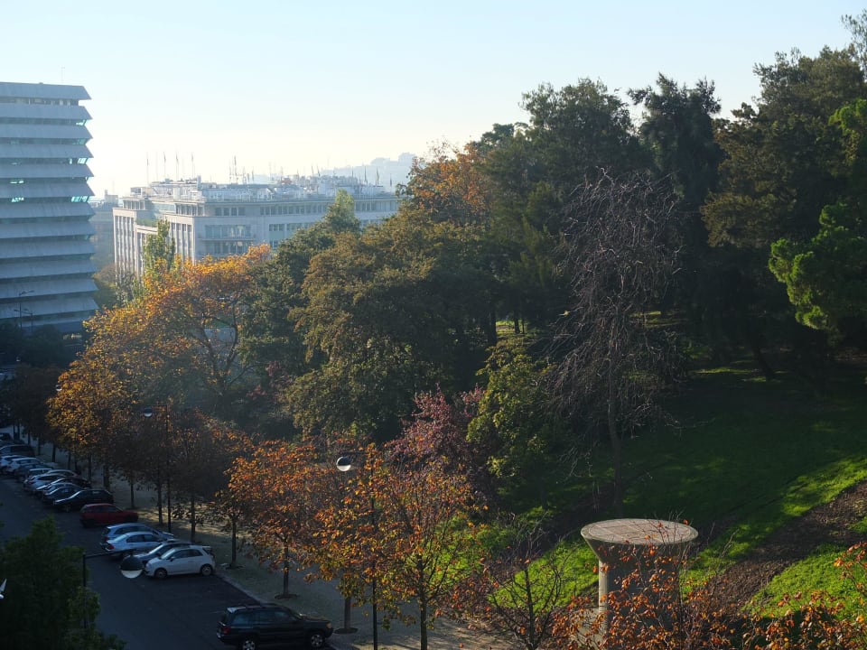 Ruhige Nebenstraße und grüner Park Hotel Miraparque