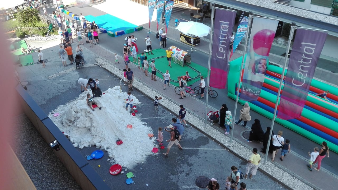 Ausblick Balkon Schlafzimmer Ferienanlage Central