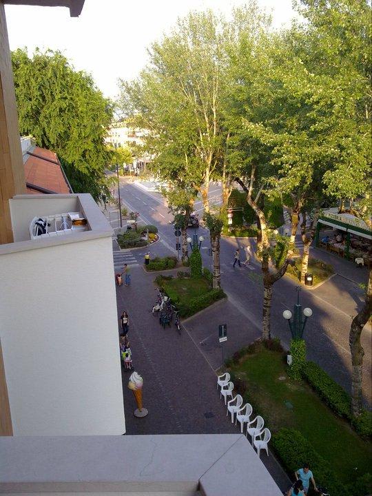 Vom Balkon im 3. Stock Hotel Garni Renania