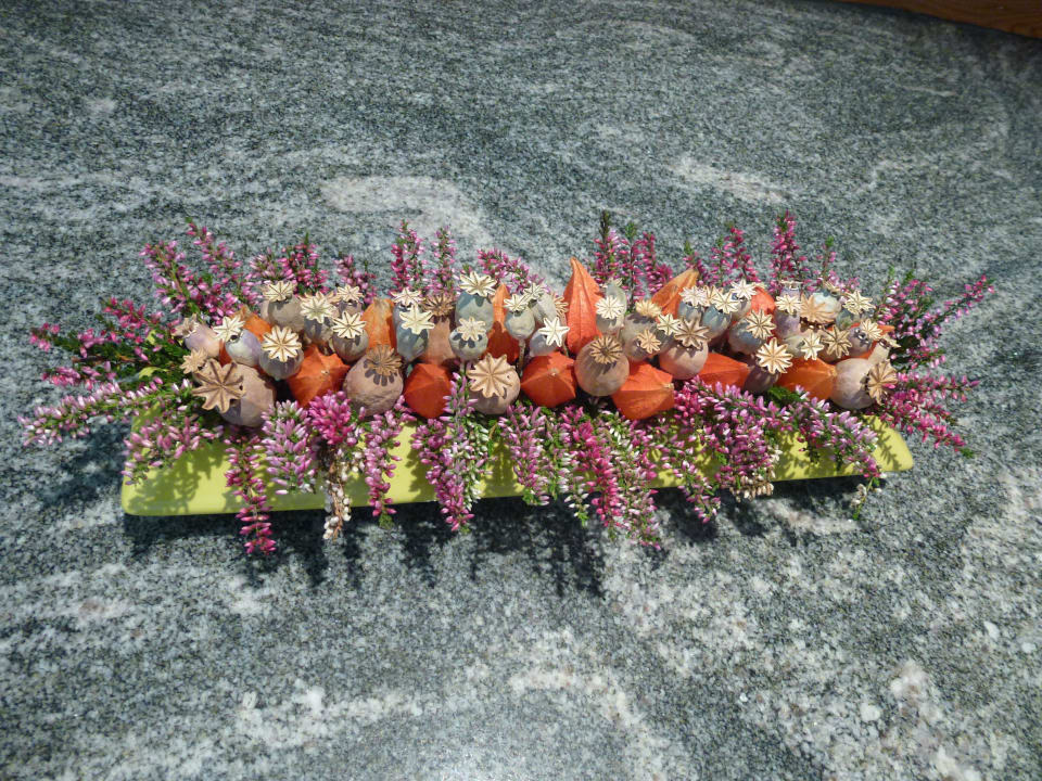 Blumenarrangement der Seniorchefin Hotel Terentnerhof