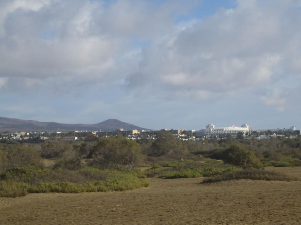 Das Hotel von den Dünen aus betrachtet Hotel Riu Palace Maspalomas Adults Only