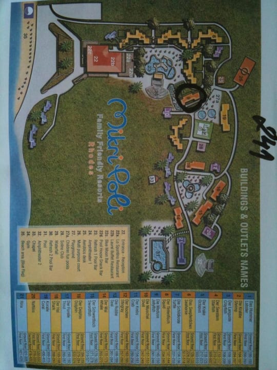 Übersichtskarte Hotel Atlantica Mikri Poli Rhodes