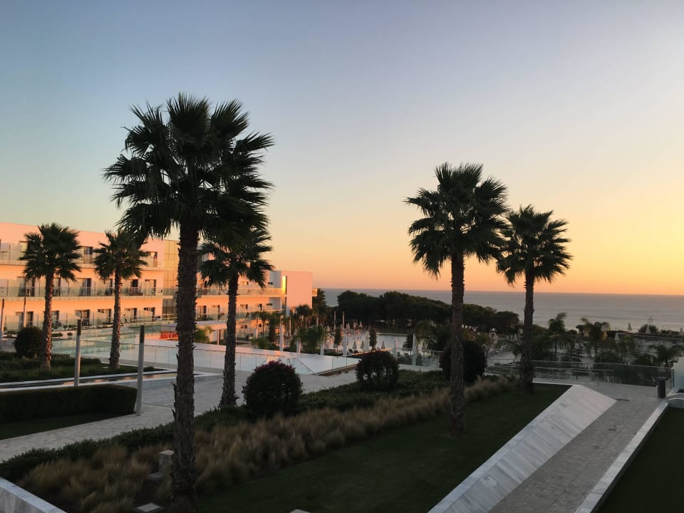 Vm Balkon auf Anlage, Pool und Sonnenuntergang Hipotels Gran Conil Hotel