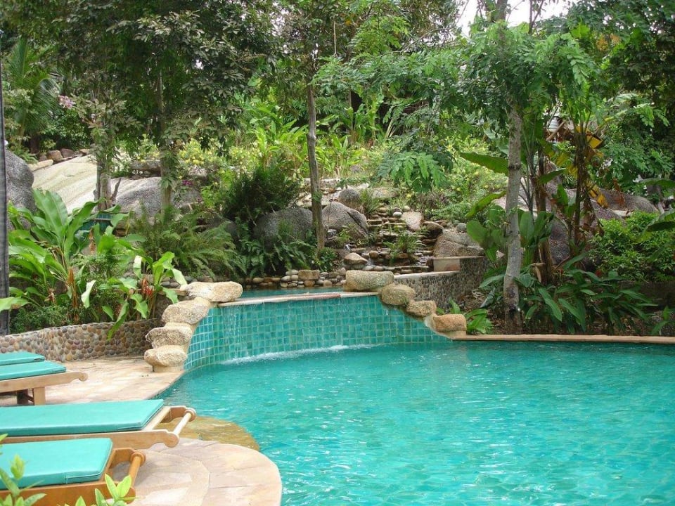Pool mit integriertem Wasserfall Panviman Resort Koh Phangan