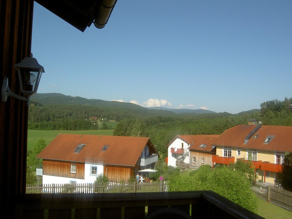 Blick vom Balkon Haus  Feriendorf Schwarzholz
