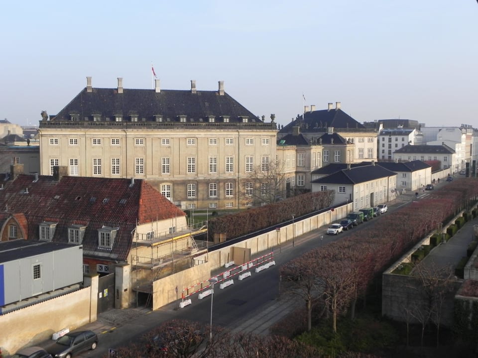 Blick aus Zimmer auf Schloss Amalienborg Copenhagen Admiral Hotel