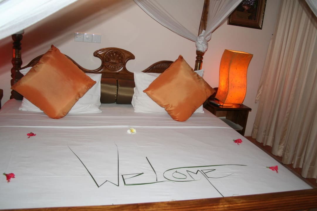 Ein netter Willkommensgruß Hotel Bentota Village