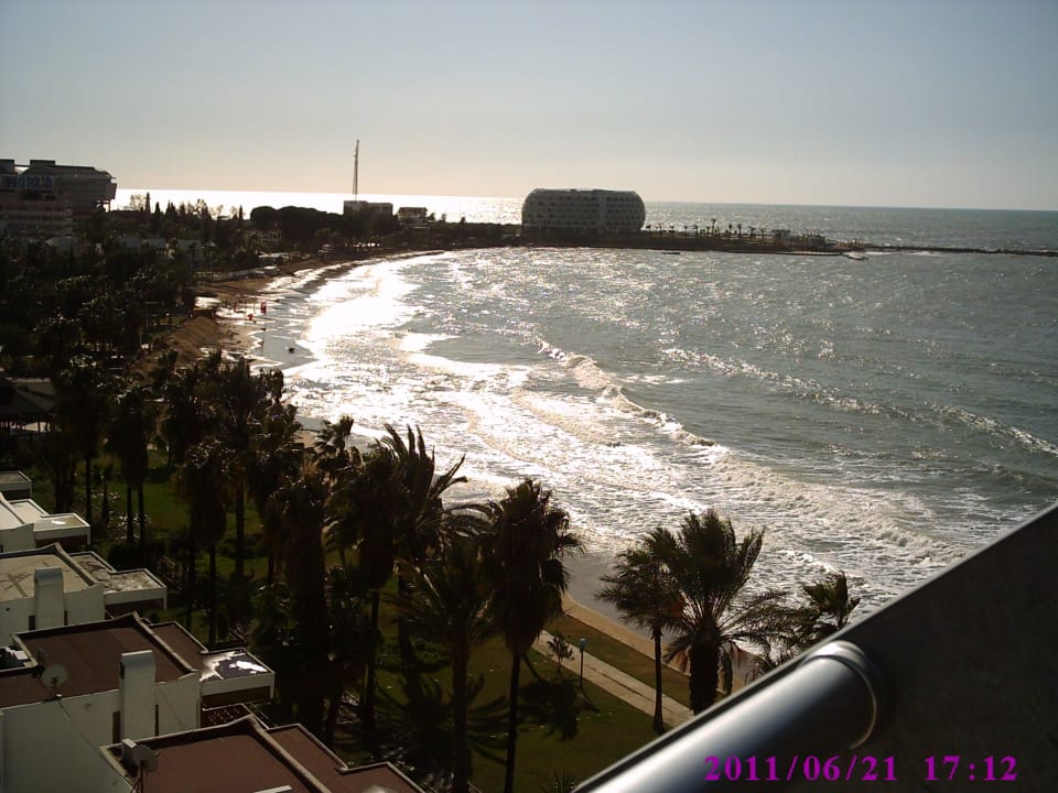 Blick vom Balkon Aska Hotel Just in Beach