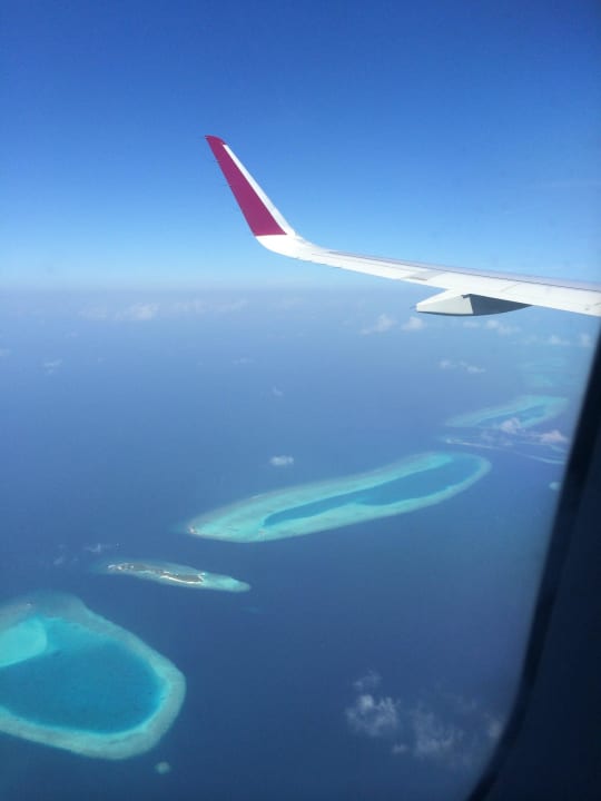 Anflug auf Male Cinnamon Dhonveli Maldives