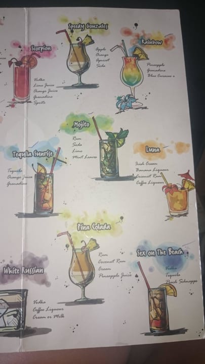 Karta drinków cz.2 Luna Blanca Resort & Spa