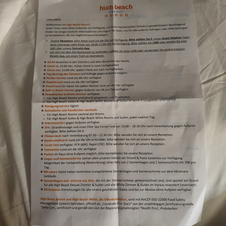 Sonstiges High Beach Resort