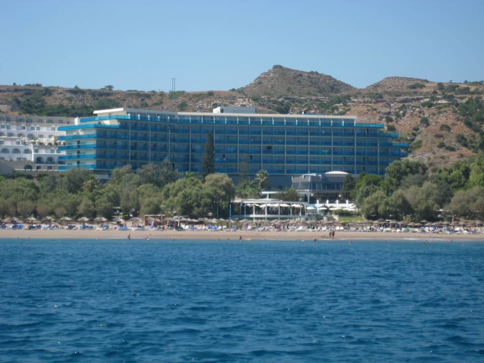 Blick vom Ausflugsboot aus Hotel Calypso Beach