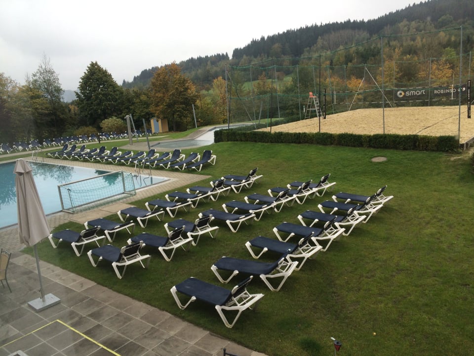 Poollandschaft Blick raus Aldiana Club Ampflwang