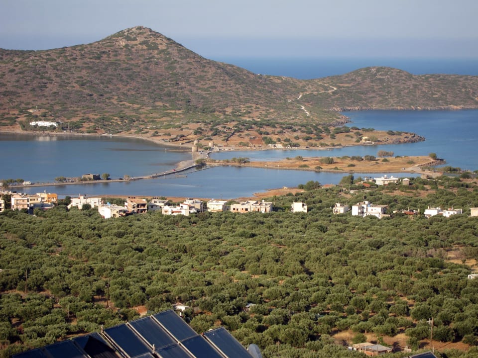 Blick auf die Insel Spinalonga Elounda Residence Resort & Waterpark