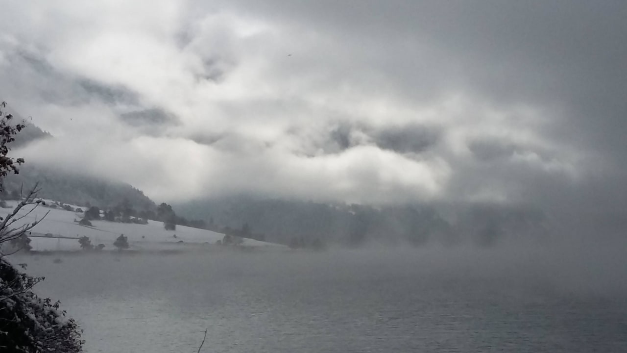 Am Morgen früh bei Schnee Aktiv Hotel Edelweiss