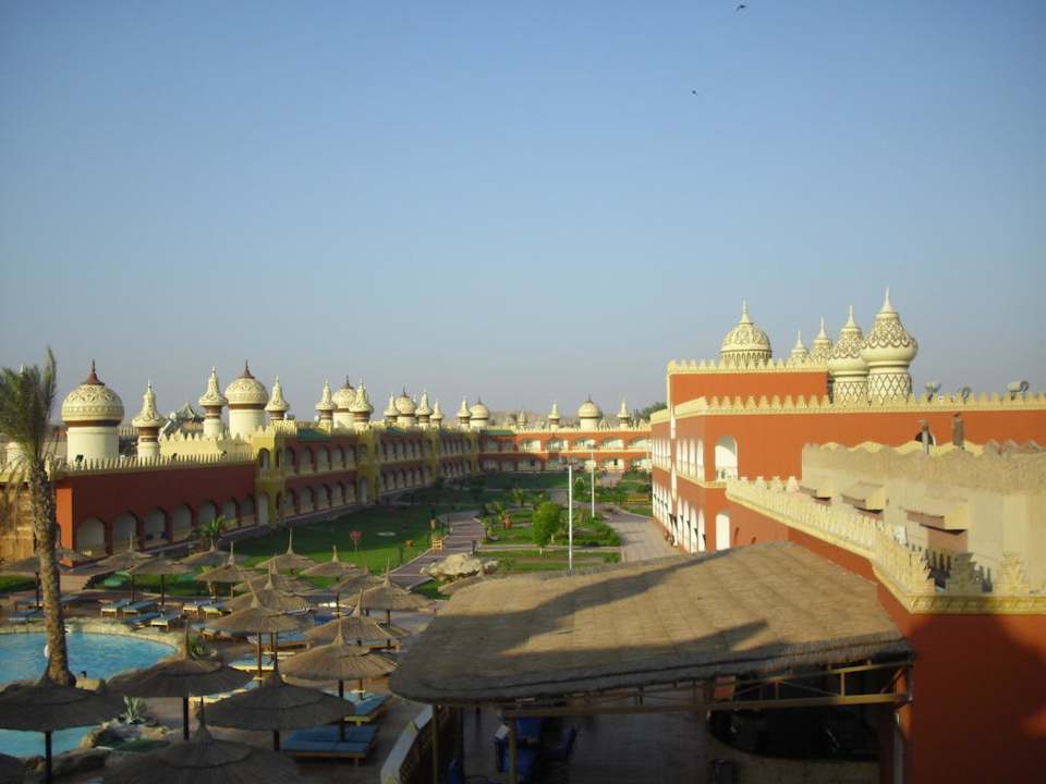 Blick vom Balkon Pickalbatros Alf Leila Wa Leila Resort - Neverland Hurghada