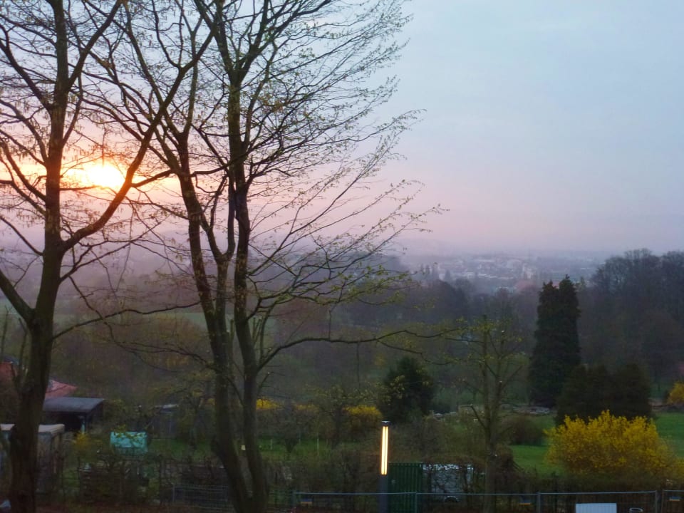Ausblick nach links von meinem Balkon aus Schlosshotel Bad Wilhelmshöhe Conference & Spa