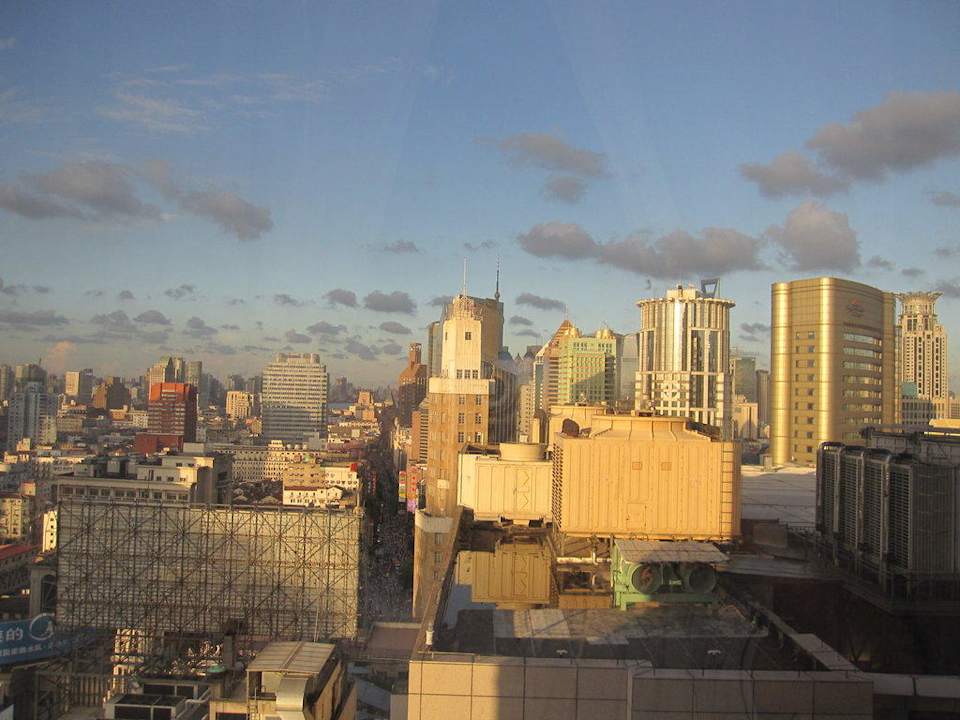 Blick vom Zimmer Richtung Bund Hotel Majesty Plaza Shanghai