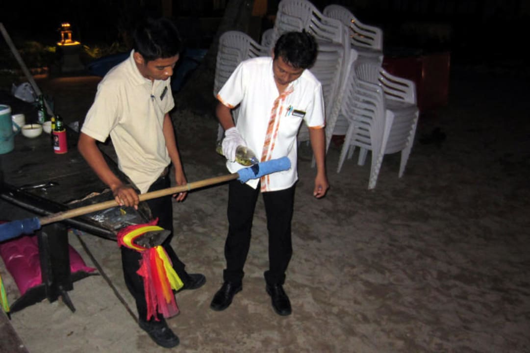 Vorbereitung zur Showeinlage The Fair House Beach Resort