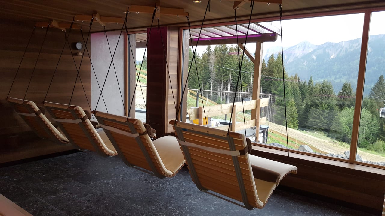 Sauna von innen Familotel Allgäuer Berghof
