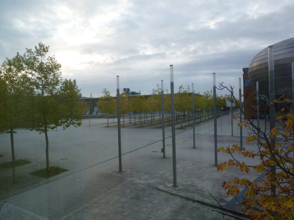 Ausblick auf das Messegelände Radisson Blu Hotel Hannover