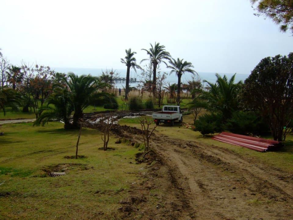 Von der Baustelle Blick zum Strand Arcanus Hotels Sorgun
