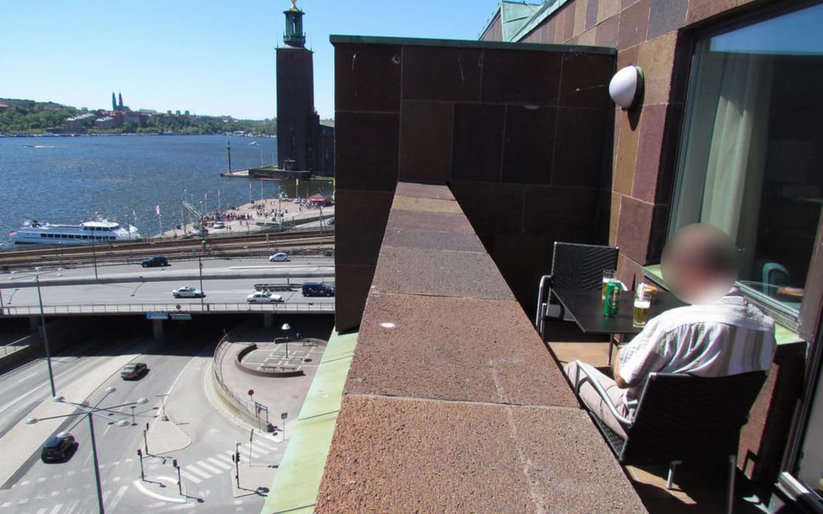 Balcony with lakeview Hotel Sheraton Stockholm