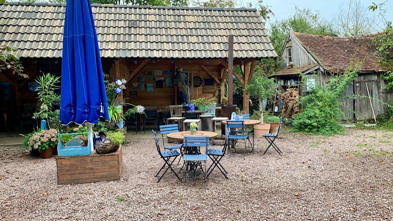 Gartenanlage Charmecamping Domaine Bleu Celeste