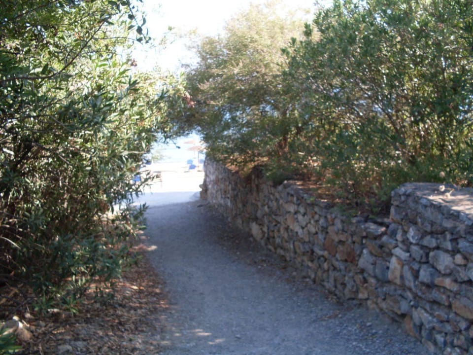 Durchgang zum Strand Lindos Mare, Seaside Hotel