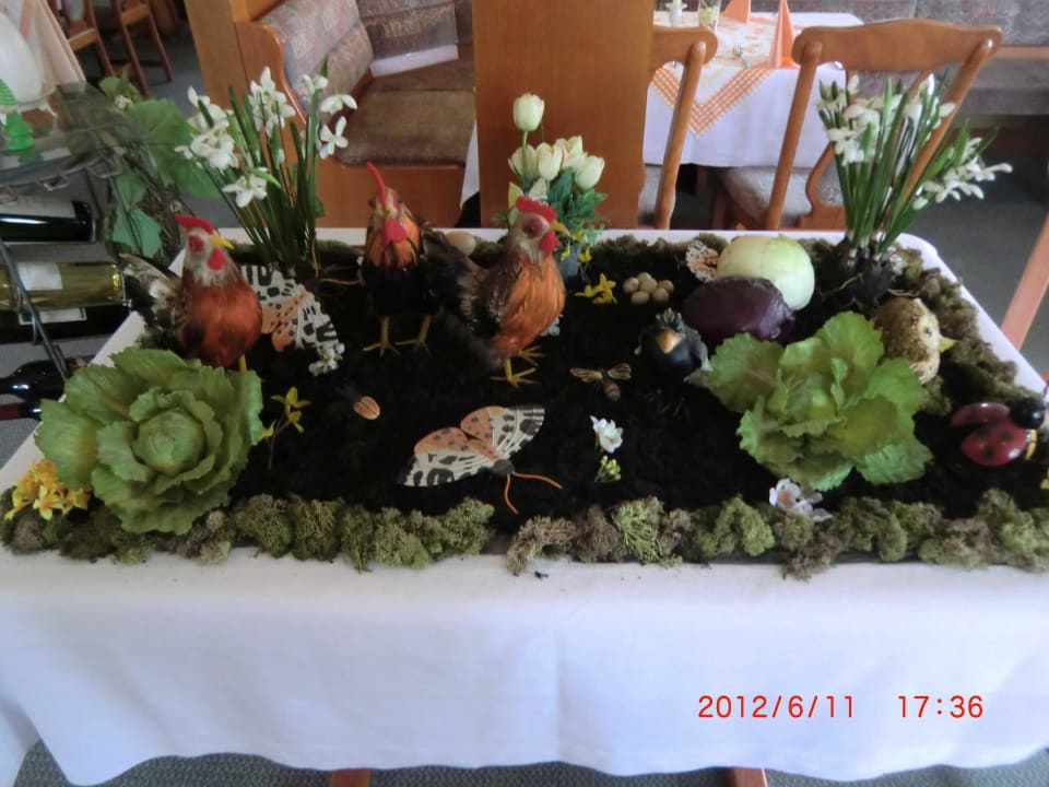 Dekoration im Restaurant Skaras Landhaushotel