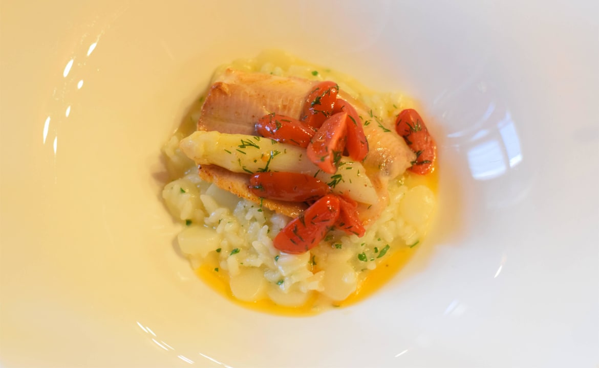 Forelle&Spargelrisotto Gasthof Rössle