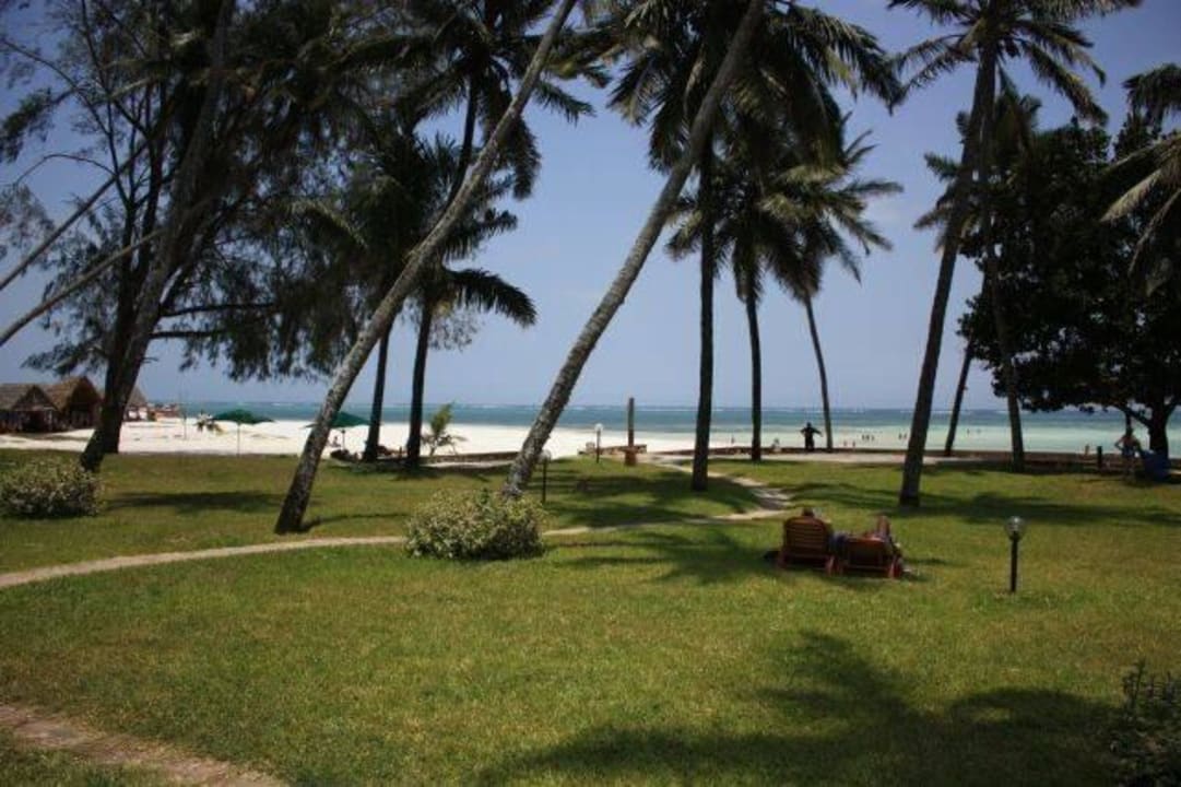 Widok z ogrodu na plażę Neptune Paradise Beach Resort & Spa