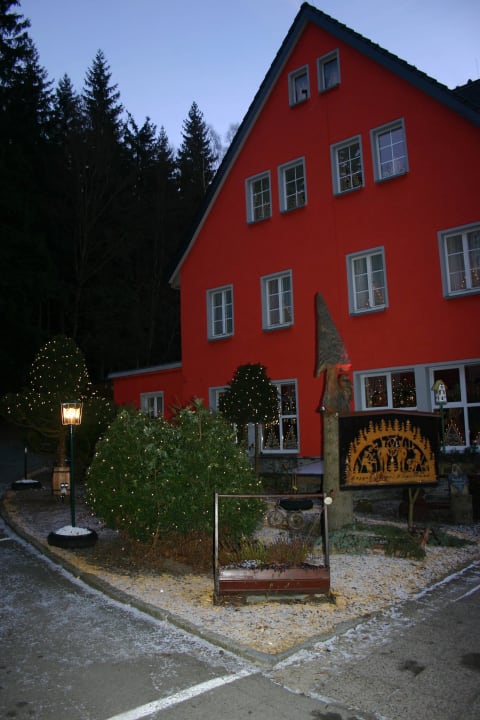 Weihnachtslichter Ferienhotel Fichtenhäusel am Pöhlagrund