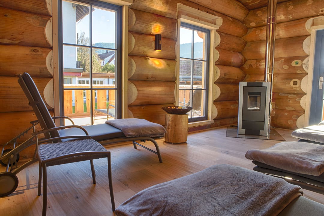 Ruheraum der Blockhaussauna Hotel Lamm - Mitteltal