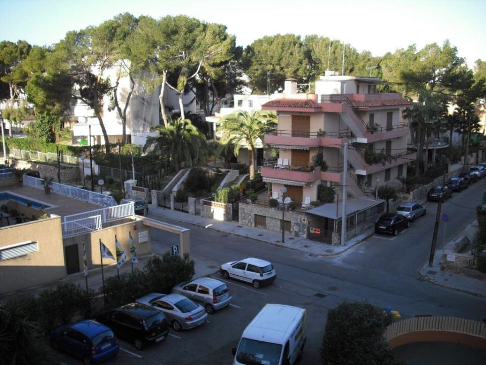Blick vom Balkon auf die Straße Hotel Vibra Palma Cactus
