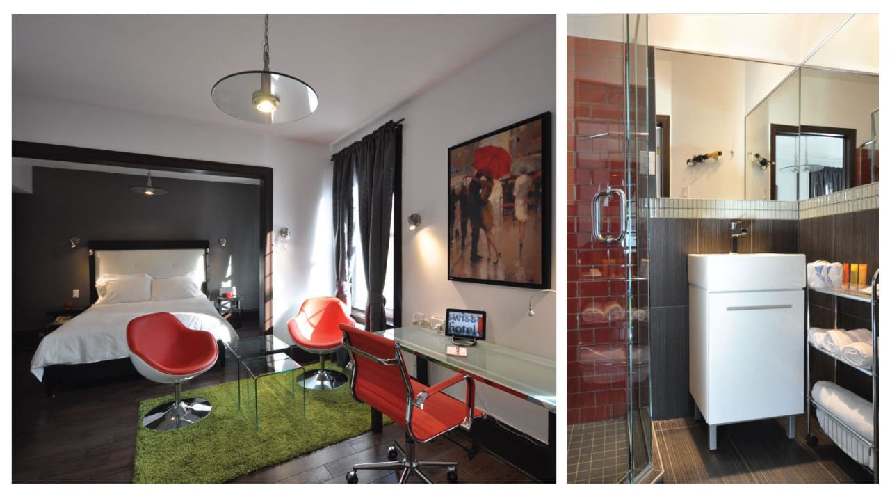 Deluxe Queen with Fireplace + washroom Swiss Hotel