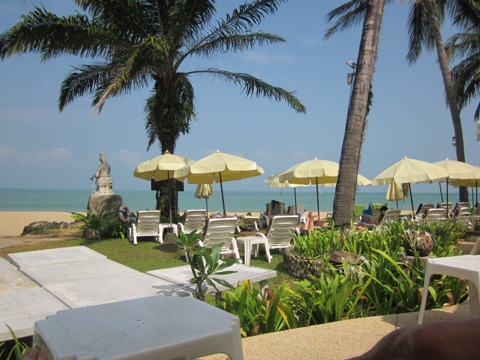 Außsicht vom Liegestuhl Hotel Khao Lak Palm Beach Resort
