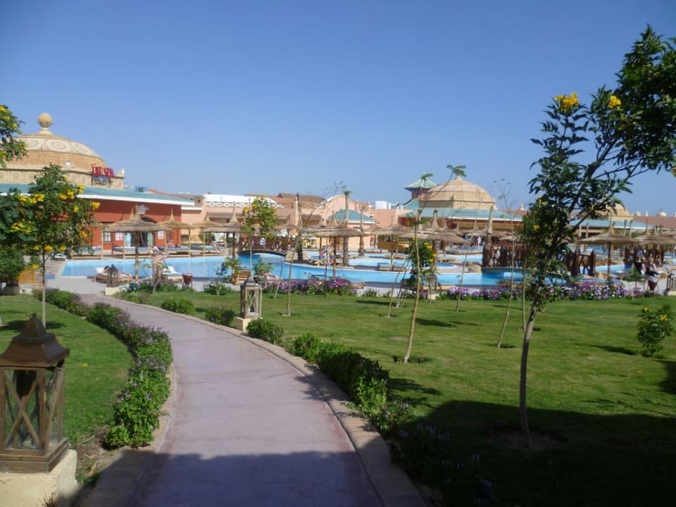 Blick von unserem Zimmer Pickalbatros Jungle Aqua Park Resort - Neverland Hurghada