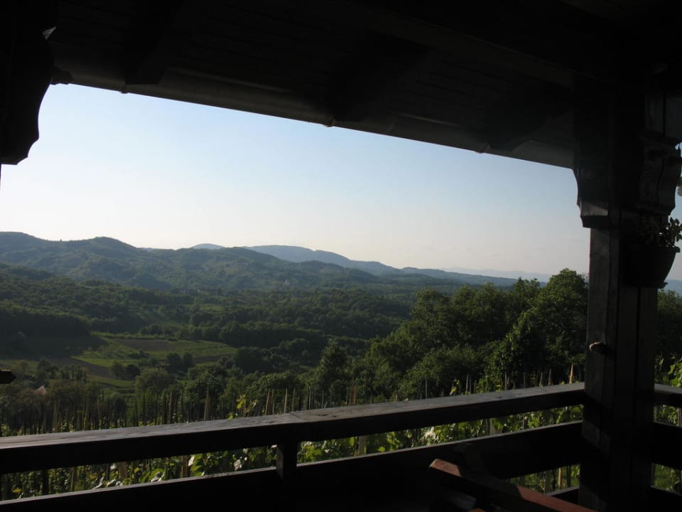Ausblick von der Restaurant-Terrasse Guesthouse Pavlin