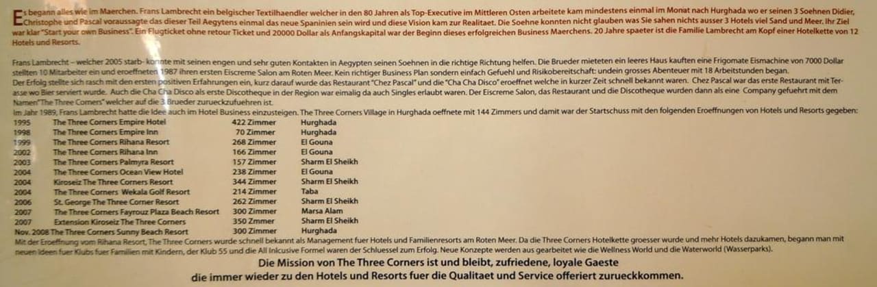 Hotelbeschreibung Three Corners Rihana Resort Deluxe