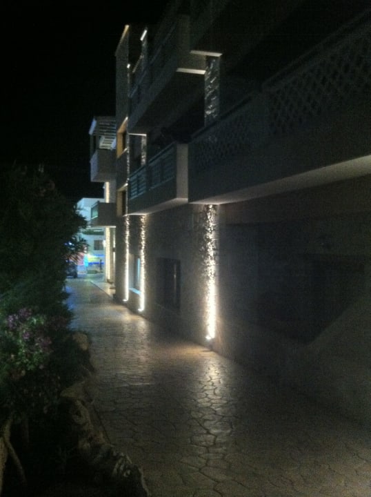 Außenanlage nachts Cactus Royal