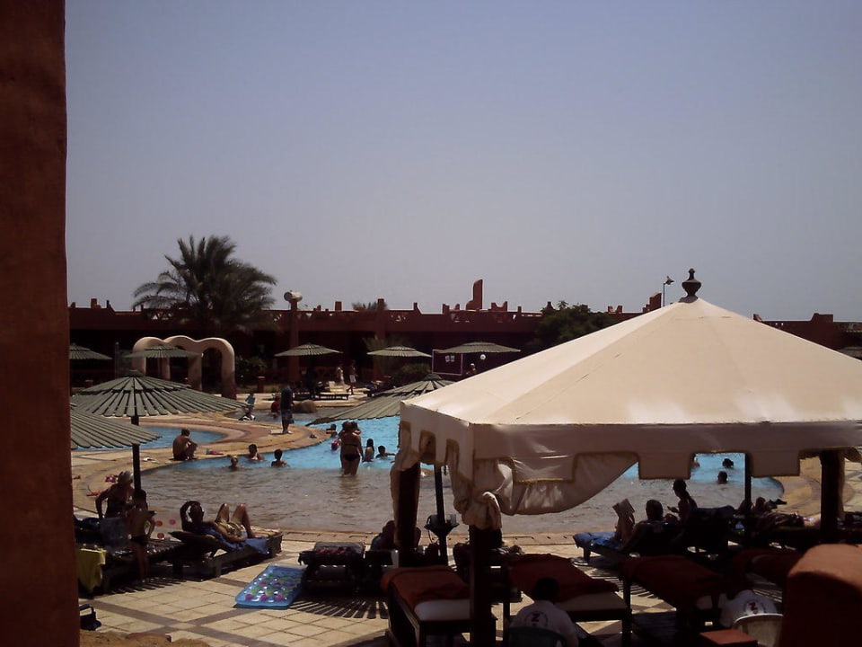 View from our room over main pool Hotel Hauza Beach Resort