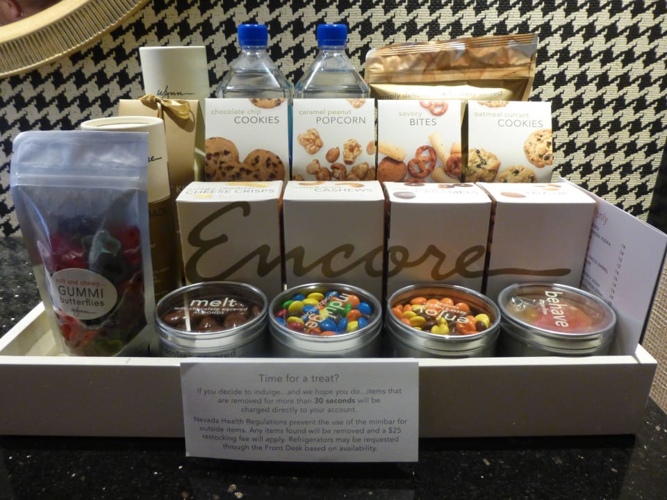 Die (kostenpflichtigen) Snacks Hotel Encore Las Vegas