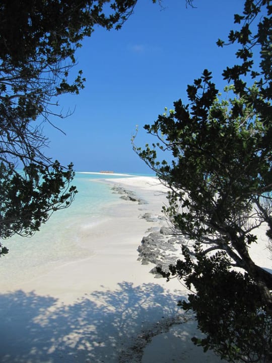 Weg zur Strandzunge Kuramathi Maldives