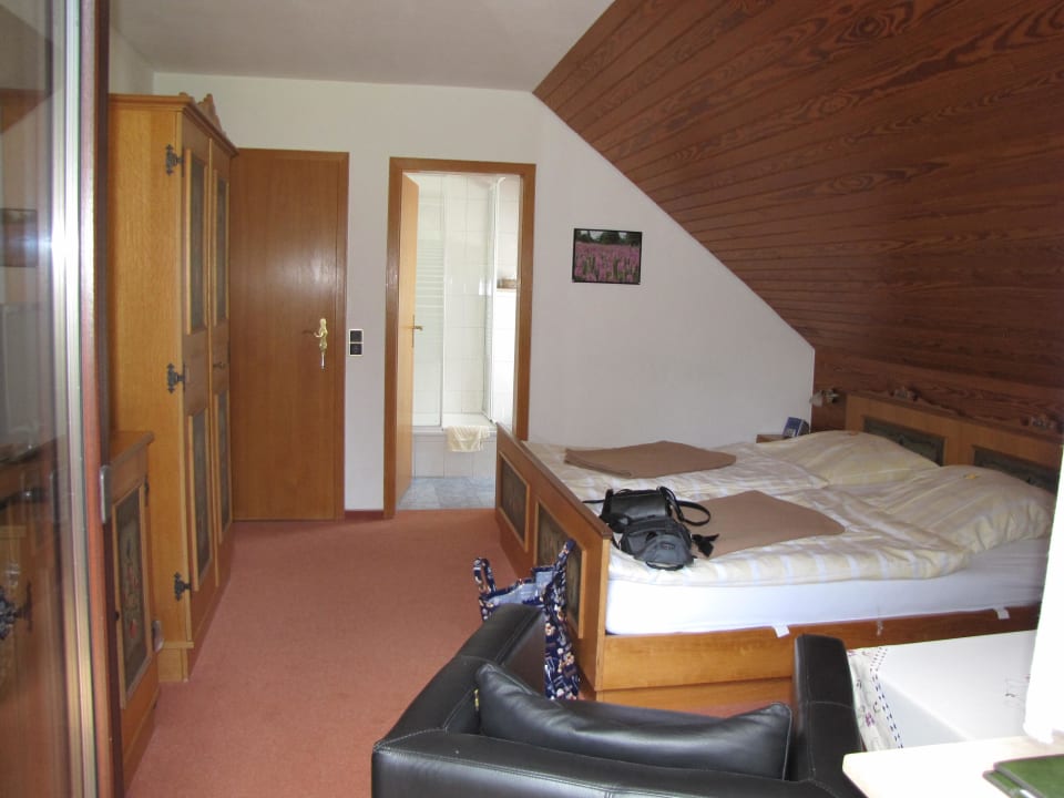 Zimmer 6; von der Balkontür aus gesehen Landhaus Fischer