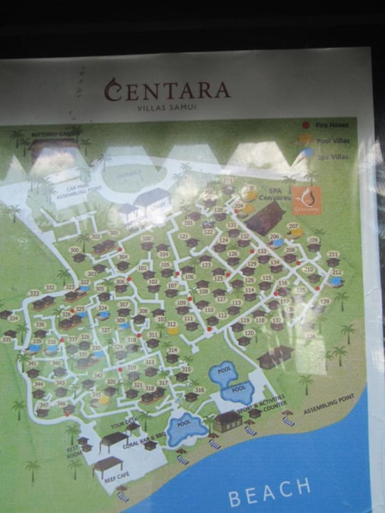 Übersichtskarte Hotelanlage Centara Villas Samui