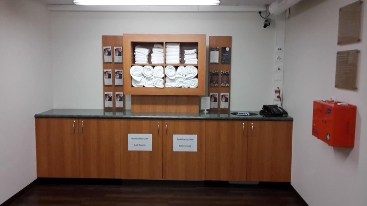 Handtücher Fitnessraum  Hilton Zurich Airport