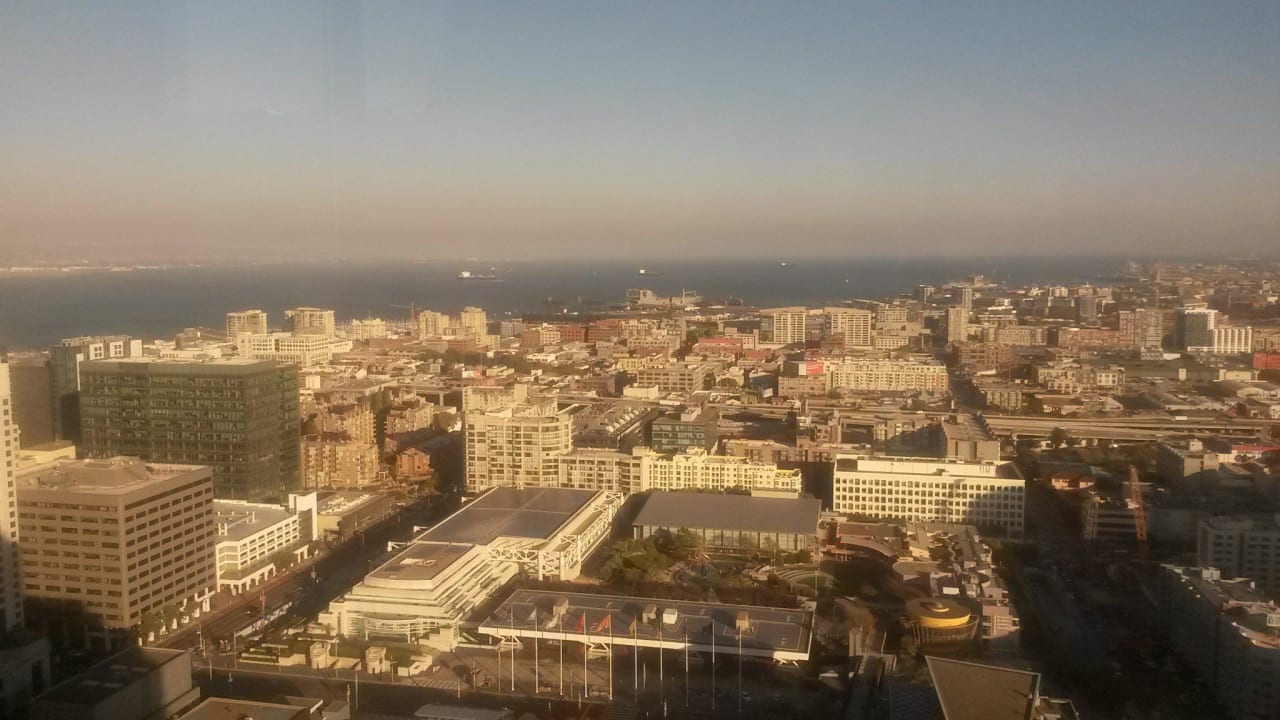 Hafenblick aus der Bar Hotel San Francisco Marriott Marquis