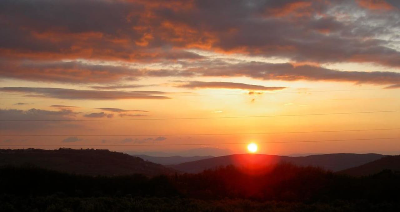 Sonnenuntergang über Elba Agriturismo Podere Riparbella